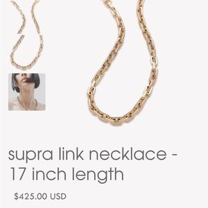 Eddie Borgo 12K Gold Vermeil Heavy Chain Link Necklace New $425 Earrings $250